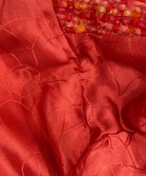 CHANEL（シャネル）CHANEL (シャネル) ココマークボタンツイードジャケット コーラルピンク サイズ:40の古着・服飾アイテム