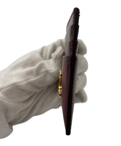 CELINE（セリーヌ）CELINE (セリーヌ) トリオンフ カードホルダー シャイニーカーフスキン ブラウンの古着・服飾アイテム