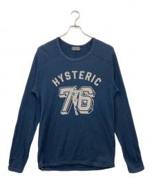 Hysteric Glamour（ヒステリックグラマー）の古着「NUMBER 76 Tシャツ/ナンバー　76　Tシャツ」｜ネイビー