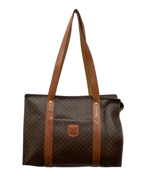 CELINE（セリーヌ）CELINE (セリーヌ) マカダム柄トートバッグ ブラウンの古着・服飾アイテム