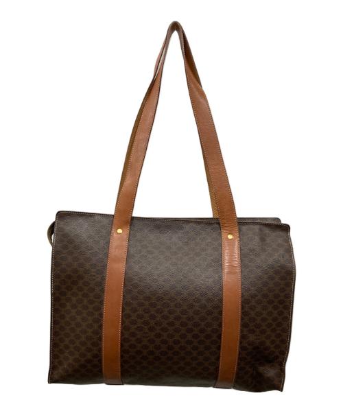 CELINE（セリーヌ）CELINE (セリーヌ) マカダム柄トートバッグ ブラウンの古着・服飾アイテム