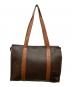 CELINE (セリーヌ) マカダム柄トートバッグ ブラウン：18000円