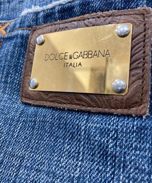 DOLCE & GABBANA（ドルチェ＆ガッバーナ）DOLCE & GABBANA (ドルチェ＆ガッバーナ) ダメージ加工デニムパンツ インディゴ サイズ:44の古着・服飾アイテム