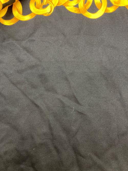 CHANEL（シャネル）CHANEL (シャネル) 総柄シルクスカーフ/チェーンモチーフスカーフ ブラック サイズ:-の古着・服飾アイテム