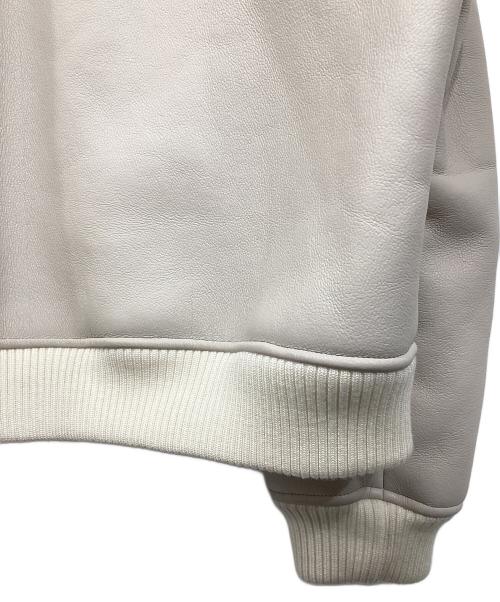 AFB（エーエフビー）AFB (エーエフビー) STUDDED HOODED BOMBER JACKET/スタッデッド　フーデッド　ボンバー　ジャケット ベージュ サイズ:Lの古着・服飾アイテム