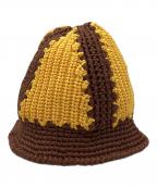 MIU MIUミュウミュウ）の古着「Crochet Bucket Hat/クロシェ　バケット　ハット」｜ブラウン×オレンジ