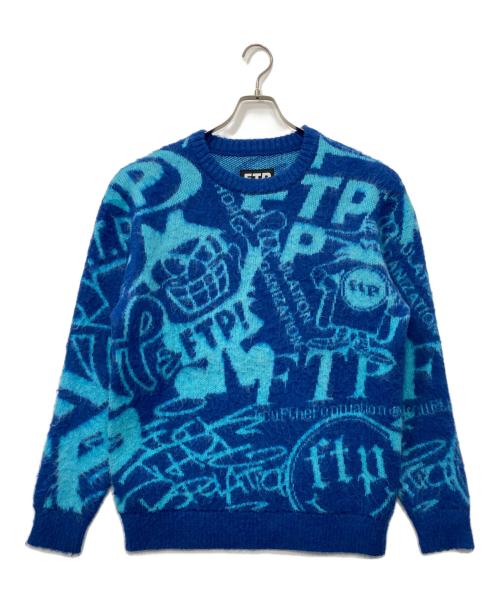 FTP（ファックザポピュレーション）FTP (ファックザポピュレーション) 25FW Archive Mohair Sweater/アーカイブ モヘアセーター ブルー サイズ:Mの古着・服飾アイテム