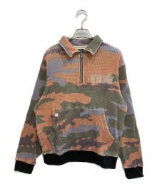 Fake As Flowers（フェイク アス フラワーズ）の古着「Half Zip Sweat Tops/ハーフ　ジップ　スウエット　トップス」｜ブラウン