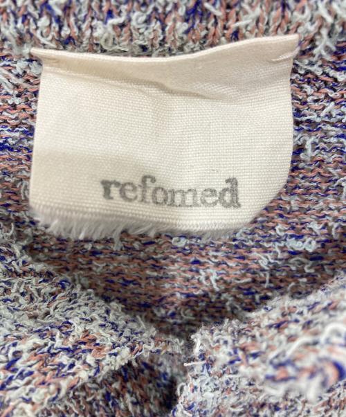 refomed（リフォメッド）refomed (リフォメッド) OLD MAN KNIT POLO/オールドマン　ニットポロ ブルー サイズ:3の古着・服飾アイテム