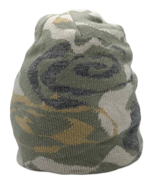 SOL（エスオーエル）SOL (エスオーエル) soonerorlater Camo Reversible Beanie パープル×グリーンの古着・服飾アイテム