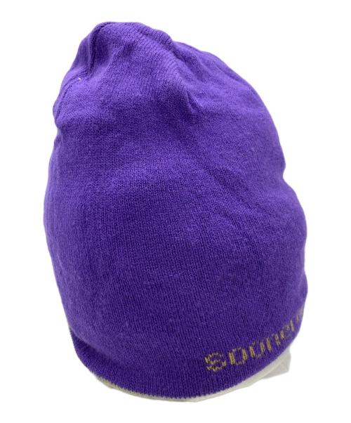 SOL（エスオーエル）SOL (エスオーエル) soonerorlater Camo Reversible Beanie パープル×グリーンの古着・服飾アイテム