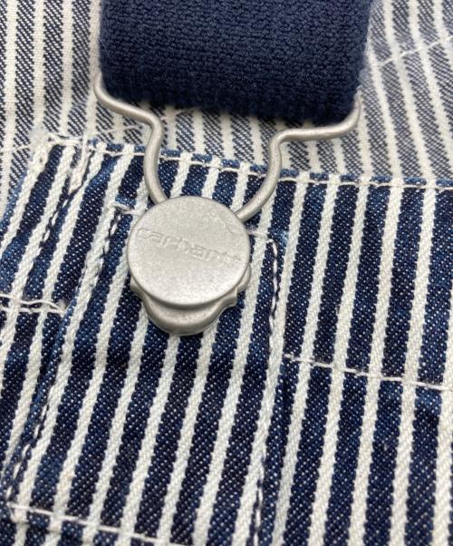 Carhartt WIP（カーハート ワークインプログレス）Carhartt WIP (カーハート ワークインプログレス) オーバーオール ホワイト×ネイビー サイズ:30×32の古着・服飾アイテム