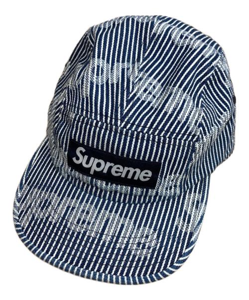 SUPREME（シュプリーム）SUPREME (シュプリーム) Denim Camp Cap Stripe/デニムキャンプキャップ ストライプ ブルーの古着・服飾アイテム