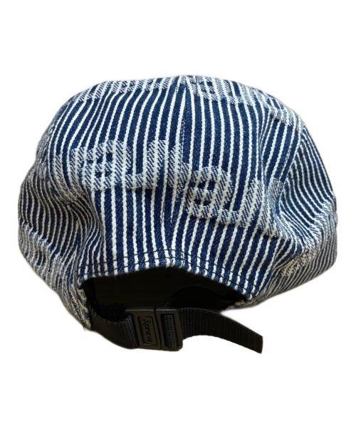 SUPREME（シュプリーム）SUPREME (シュプリーム) Denim Camp Cap Stripe/デニムキャンプキャップ ストライプ ブルーの古着・服飾アイテム