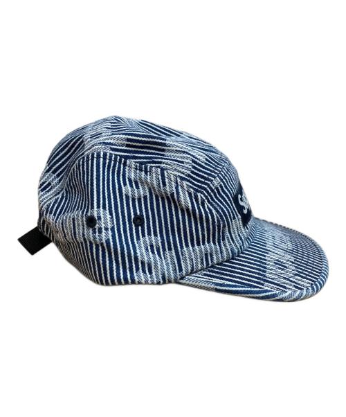 SUPREME（シュプリーム）SUPREME (シュプリーム) Denim Camp Cap Stripe/デニムキャンプキャップ ストライプ ブルーの古着・服飾アイテム