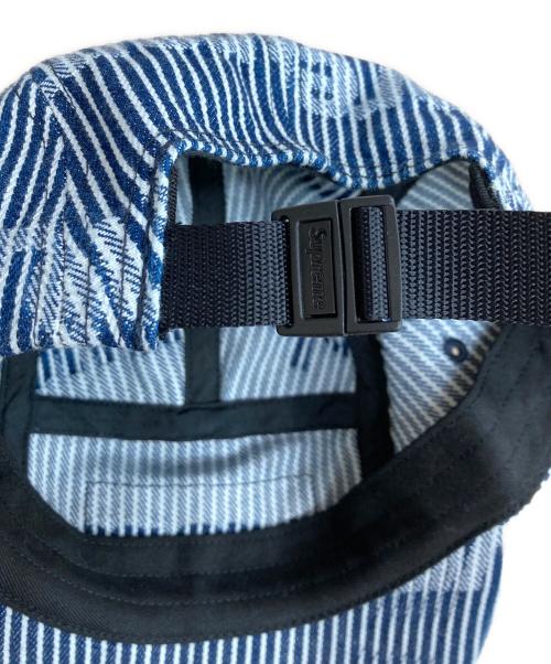 SUPREME（シュプリーム）SUPREME (シュプリーム) Denim Camp Cap Stripe/デニムキャンプキャップ ストライプ ブルーの古着・服飾アイテム