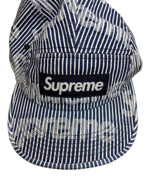 SUPREME（シュプリーム）SUPREME (シュプリーム) Denim Camp Cap Stripe/デニムキャンプキャップ ストライプ ブルーの古着・服飾アイテム