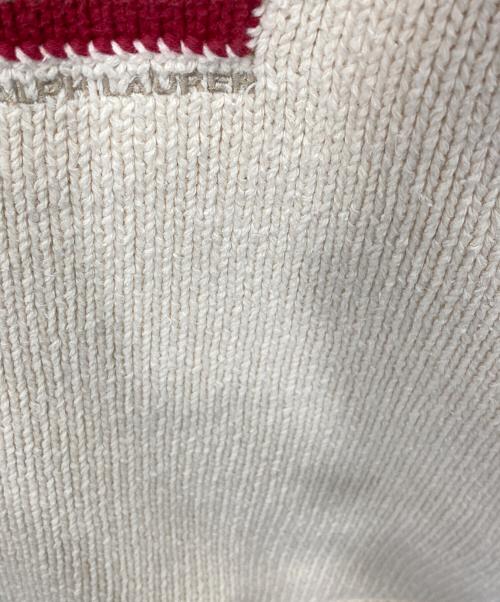 RALPH LAUREN（ラルフローレン）RALPH LAUREN (ラルフローレン) 星条旗プリントニット ホワイト サイズ:160の古着・服飾アイテム