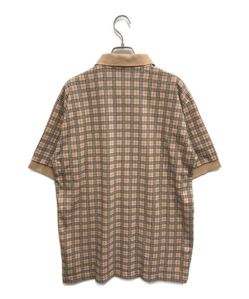 Burberry's（バーバリーズ）Burberry's (バーバリーズ) ノヴァチェックポロシャツ ベージュ サイズ:Mの古着・服飾アイテム