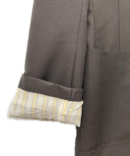 GOOVI（グービ）GOOVI (グービ) ダブルブレストジャケット ヘビーウェイトウールモヘア ブラウン サイズ:2の古着・服飾アイテム