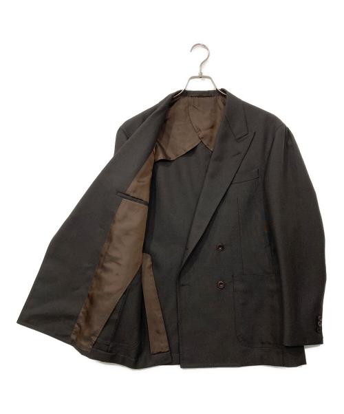 GOOVI（グービ）GOOVI (グービ) ダブルブレストジャケット ヘビーウェイトウールモヘア ブラウン サイズ:2の古着・服飾アイテム