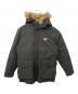 DANTON（ダントン）の古着「FAKE FUR HOODED DOWN JACKET/フェイク　ファー　フーデッド　ダウン　ジャケット」｜ブラック