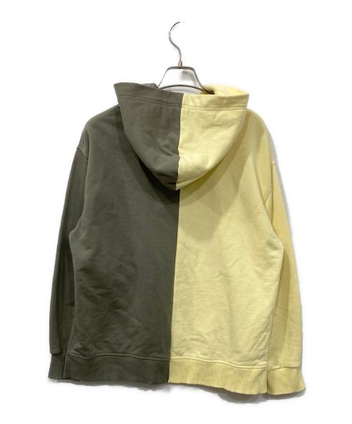 MM6 Maison Margiela Kids & Junior（エムエムシックスメゾンマルジェラ）MM6 Maison Margiela Kids & Junior (エムエムシックスメゾンマルジェラ) バイカラージップアップパーカー ベージュ×イエロー サイズ:14の古着・服飾アイテム