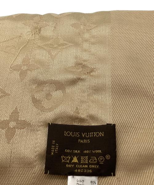 LOUIS VUITTON（ルイ ヴィトン）LOUIS VUITTON (ルイ ヴィトン) モノグラムシルクウールストール ベージュ×イエローの古着・服飾アイテム