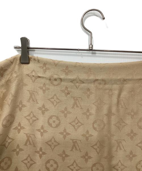 LOUIS VUITTON（ルイ ヴィトン）LOUIS VUITTON (ルイ ヴィトン) モノグラムシルクウールストール ベージュ×イエローの古着・服飾アイテム