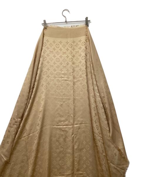 LOUIS VUITTON（ルイ ヴィトン）LOUIS VUITTON (ルイ ヴィトン) モノグラムシルクウールストール ベージュ×イエローの古着・服飾アイテム
