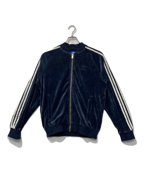 adidas（アディダス）adidas (アディダス) ベロア スーパー スター トラック トップ ジャージ ネイビー サイズ:Lの古着・服飾アイテム