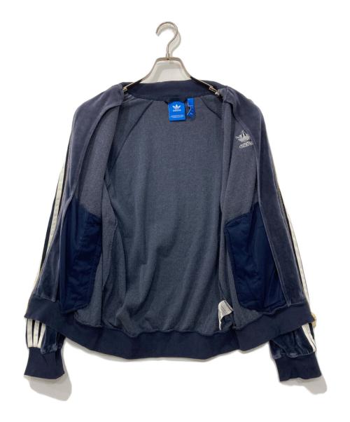 adidas（アディダス）adidas (アディダス) ベロア スーパー スター トラック トップ ジャージ ネイビー サイズ:Lの古着・服飾アイテム