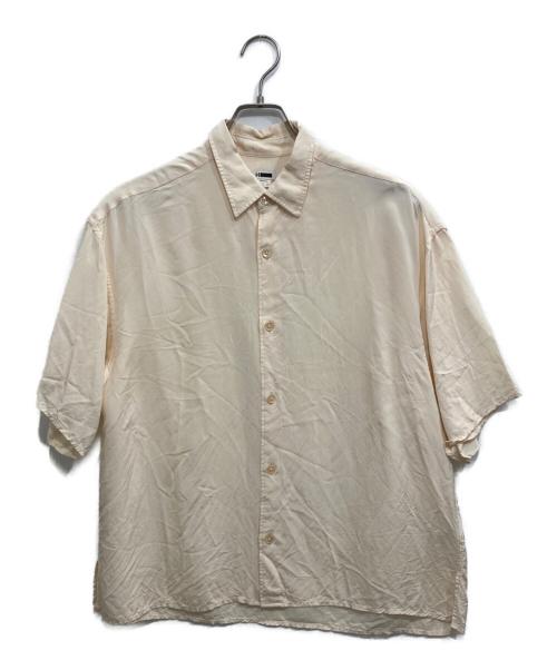 H BEAUTY&YOUTH（エイチ ビューティー&ユース）H BEAUTY&YOUTH (エイチ ビューティー&ユース) WASHED RAYON SQUARE CUT REGULAR SHIRT/ウォッシュド レーヨン スクエアカット レギュラーシャツ アイボリー サイズ:Sの古着・服飾アイテム