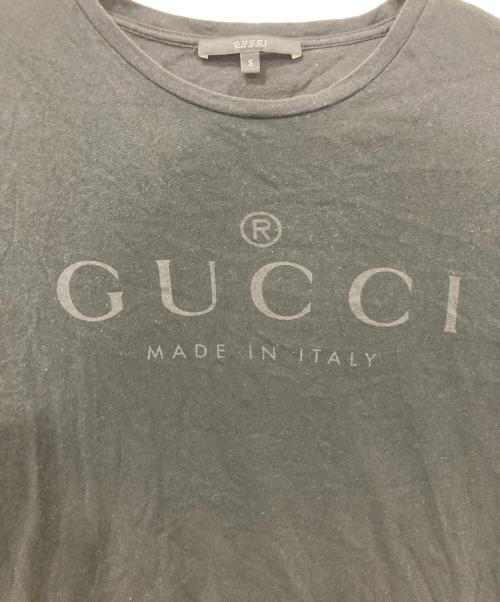 GUCCI（グッチ）GUCCI (グッチ) ロゴTシャツ ブラック サイズ:Ｓの古着・服飾アイテム