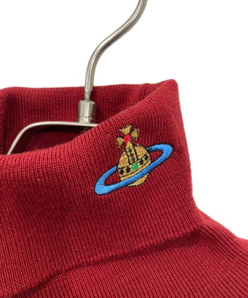 Vivienne Westwood RED LABEL（ヴィヴィアンウエストウッドレッドレーベル）Vivienne Westwood RED LABEL (ヴィヴィアンウエストウッドレッドレーベル) オーブ刺繍タートルネックニット レッド サイズ:Ｍの古着・服飾アイテム