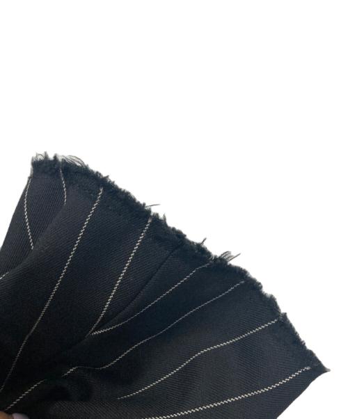 NUMBER (N)INE（ナンバーナイン）NUMBER (N)INE (ナンバーナイン) ほつれ加工 ストライプテーラードジャケット ブラック サイズ:3の古着・服飾アイテム