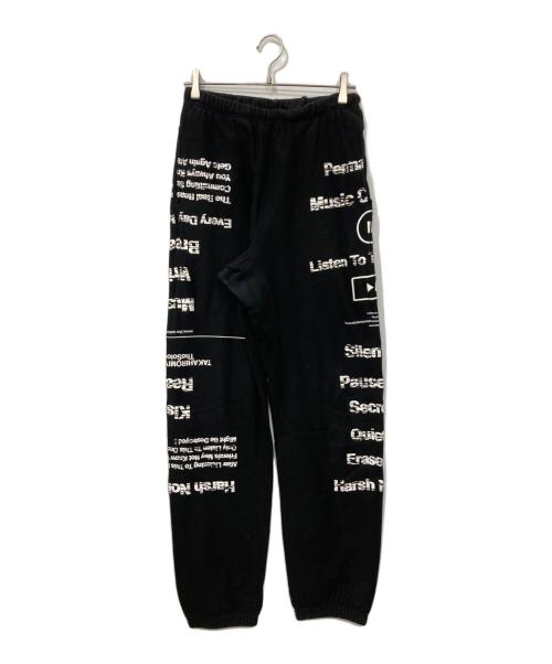 TAKAHIROMIYASHITA TheSoloIst.（タカヒロミヤシタ ザソロイスト）TAKAHIROMIYASHITA TheSoloIst. (タカヒロミヤシタ ザソロイスト) プリント スウェットパンツ ブラック サイズ:48の古着・服飾アイテム