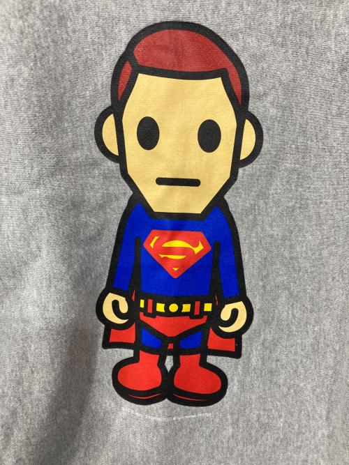 BAPE BY A BATHING APE（ベイプバイアベイシングエイプ）BAPE BY A BATHING APE (ベイプバイアベイシングエイプ) DC comic スーパーマンスウェット グレー サイズ:XLの古着・服飾アイテム