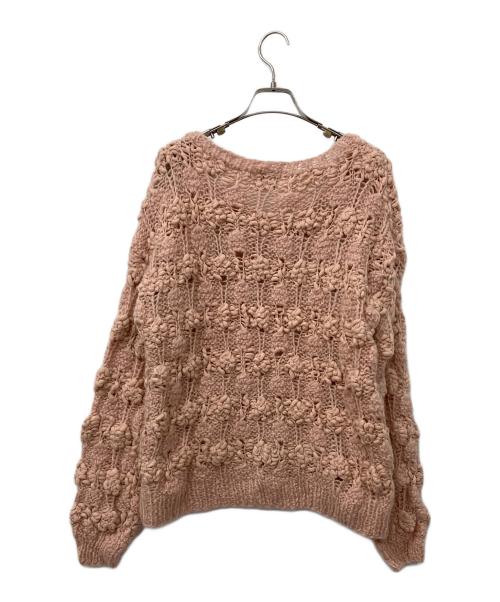 CLANE（クラネ）CLANE (クラネ) BUMPY OVER V NECK KNIT TOPS ピンク サイズ:1の古着・服飾アイテム