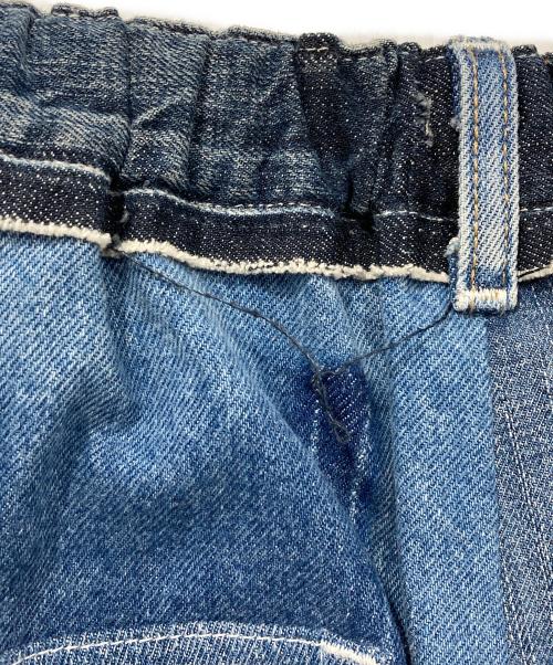 MAISON SPECIAL（メゾンスペシャル）MAISON SPECIAL (メゾンスペシャル) Sustainable Remake Heme Design Wide Denim/サステイナブルリメイクヘムデザインワイドデニム インディゴ サイズ:01の古着・服飾アイテム