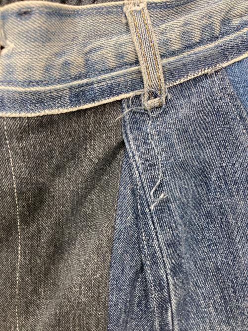 MAISON SPECIAL（メゾンスペシャル）MAISON SPECIAL (メゾンスペシャル) Sustainable Remake Heme Design Wide Denim/サステイナブルリメイクヘムデザインワイドデニム インディゴ サイズ:01の古着・服飾アイテム