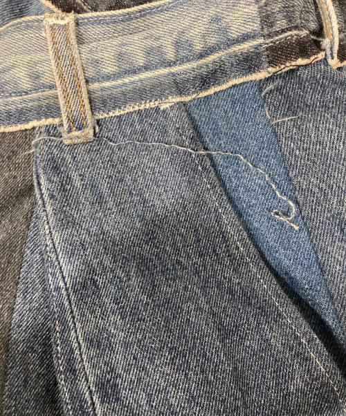 MAISON SPECIAL（メゾンスペシャル）MAISON SPECIAL (メゾンスペシャル) Sustainable Remake Heme Design Wide Denim/サステイナブルリメイクヘムデザインワイドデニム インディゴ サイズ:01の古着・服飾アイテム