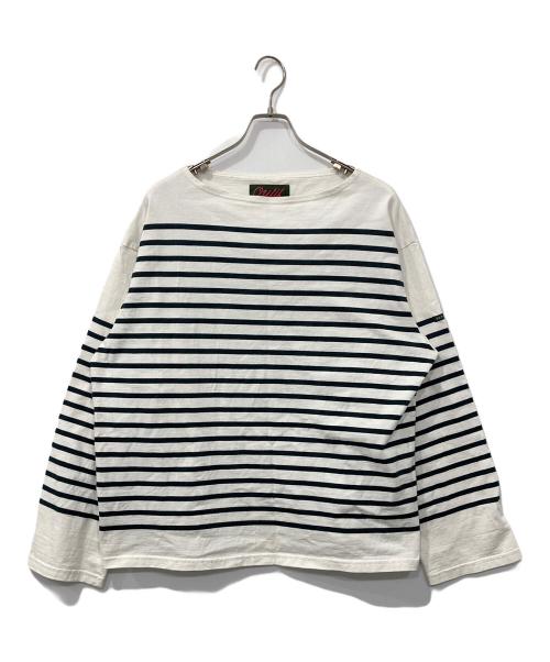 OUTIL（ウティ）OUTIL (ウティ) バスクシャツ ホワイト×ブラック サイズ:2の古着・服飾アイテム