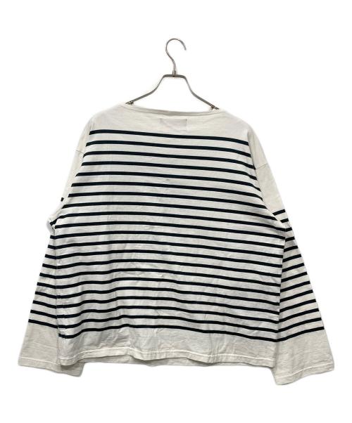 OUTIL（ウティ）OUTIL (ウティ) バスクシャツ ホワイト×ブラック サイズ:2の古着・服飾アイテム