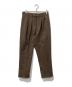 NEAT（ニート）の古着「FELTING FLANNEL CHALK STRIPE/フランネルストライプスラックス」｜ブラウン