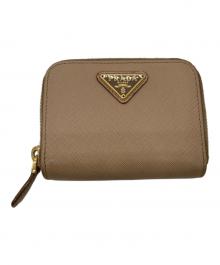 PRADA（プラダ）の古着「コンパクトウォレット」｜ベージュ