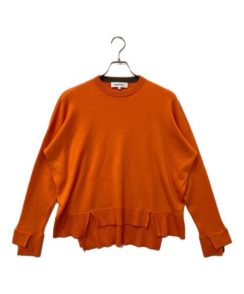 ENFOLD（エンフォルド）ENFOLD (エンフォルド) SLIT-RIB PULLOVER/スリット　リブ　プルオーバー オレンジ サイズ:38の古着・服飾アイテム