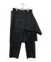GROUND Y（グラウンドワイ）の古着「Tuck Pants Wiith Skirt」｜ブラック