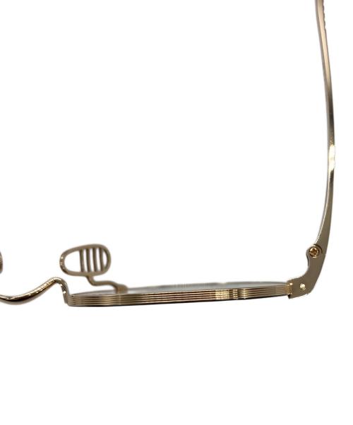 Thom Browne（トムブラウン）Thom Browne (トムブラウン) 眼鏡 ゴールド×ブラック サイズ:48□21-140の古着・服飾アイテム