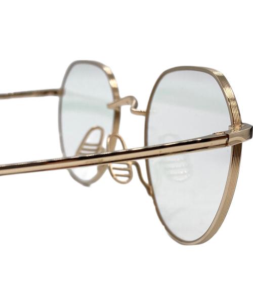 Thom Browne（トムブラウン）Thom Browne (トムブラウン) 眼鏡 ゴールド×ブラック サイズ:48□21-140の古着・服飾アイテム